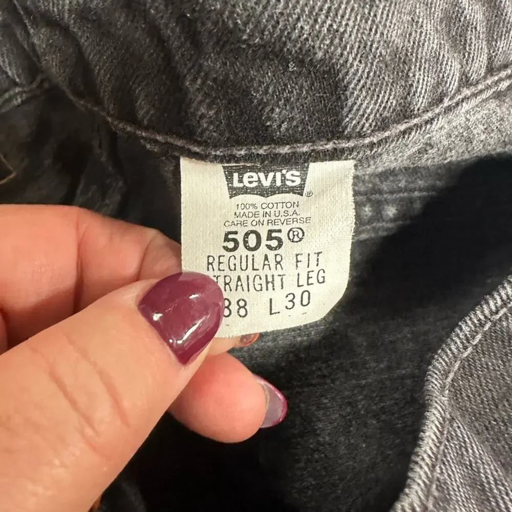 Vintage 505 Levi’s Men's Black Jeans